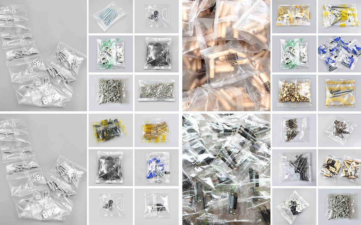 五金螺絲全自動(dòng)包裝機(jī)包裝樣袋