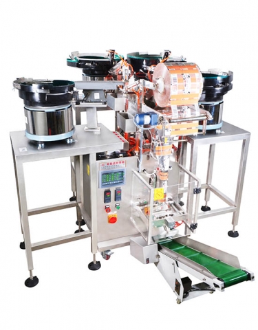 MK-LS4四盤(pán)下料五金配件螺絲包裝機(jī)